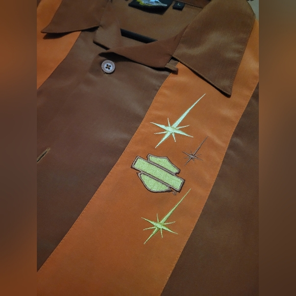 Vintage harley davidson bowling shirt las vegas style button up - Picture 5 of 5